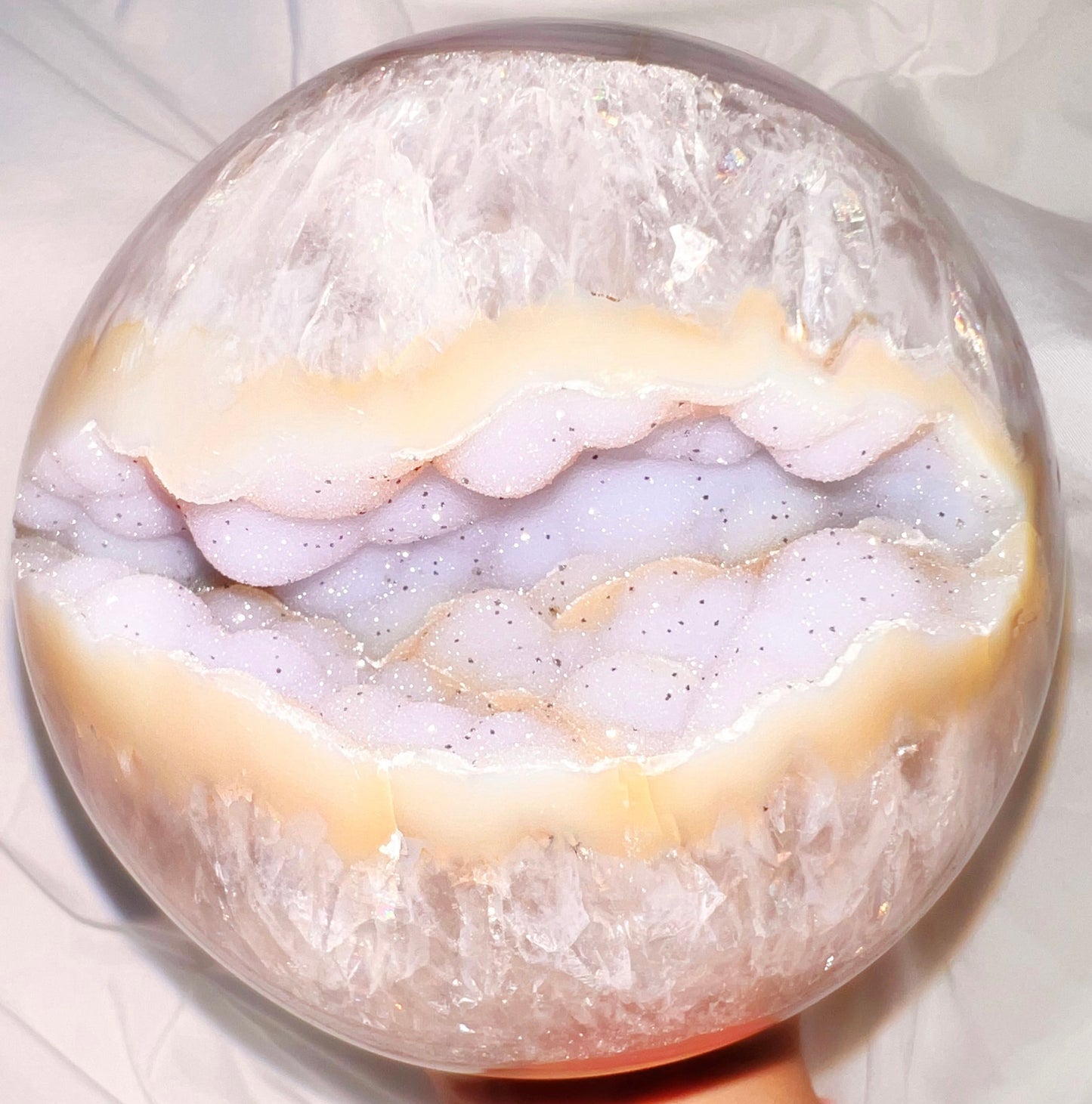 Large Druzy Agate Sphere