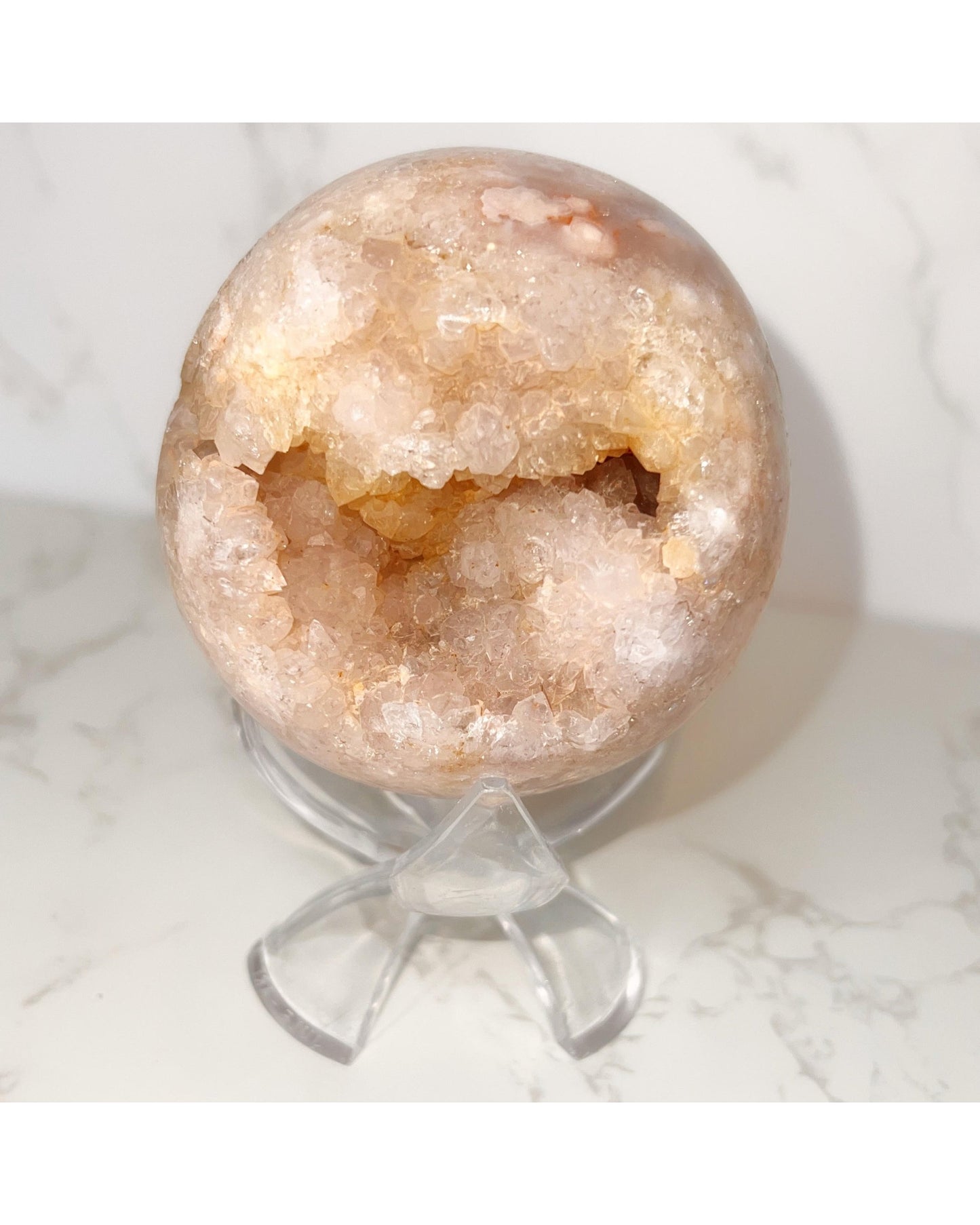 Druzy Flower Agate Sphere