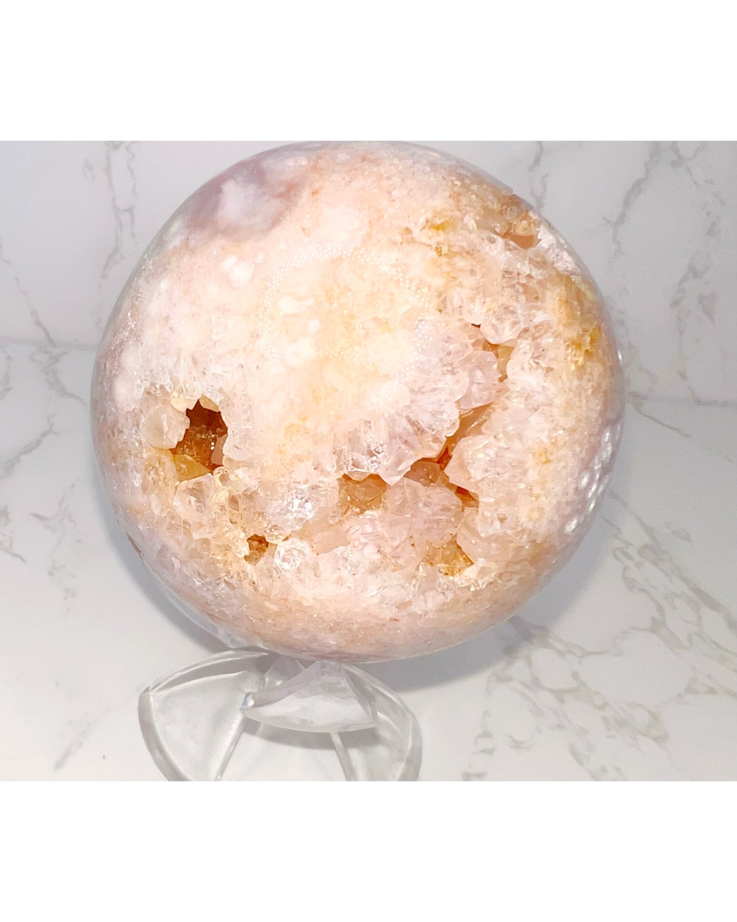 Druzy Flower Agate Sphere